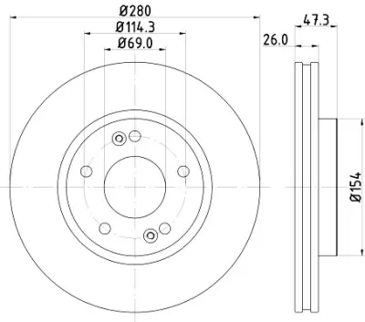 Disco de freno HELLA 8DD 355 120-141 HELLA 8DD 355 120-141 Barato